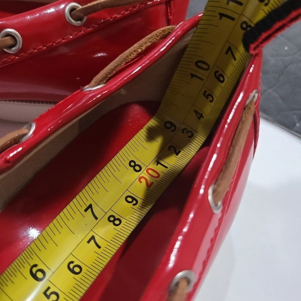 Michael Kors Red Women's Boat Shoes Sz.9M Shiny